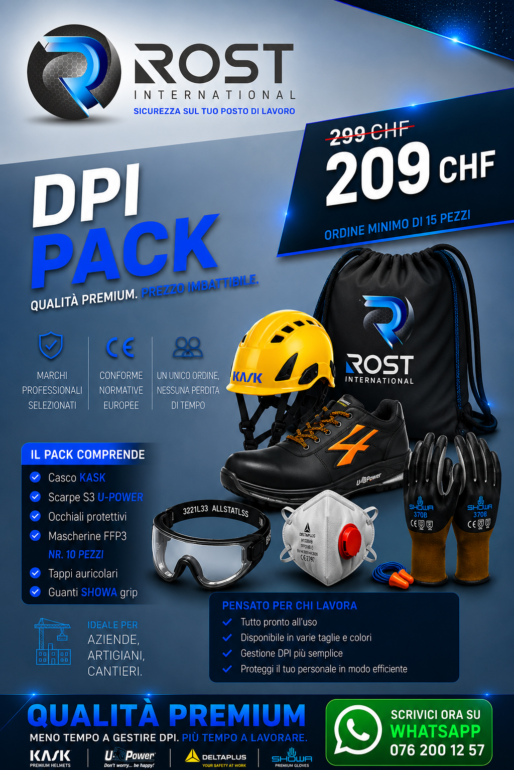 Pack EPI · KASK, U-Power, DELTA PLUS, SHOWA · 209 CHF